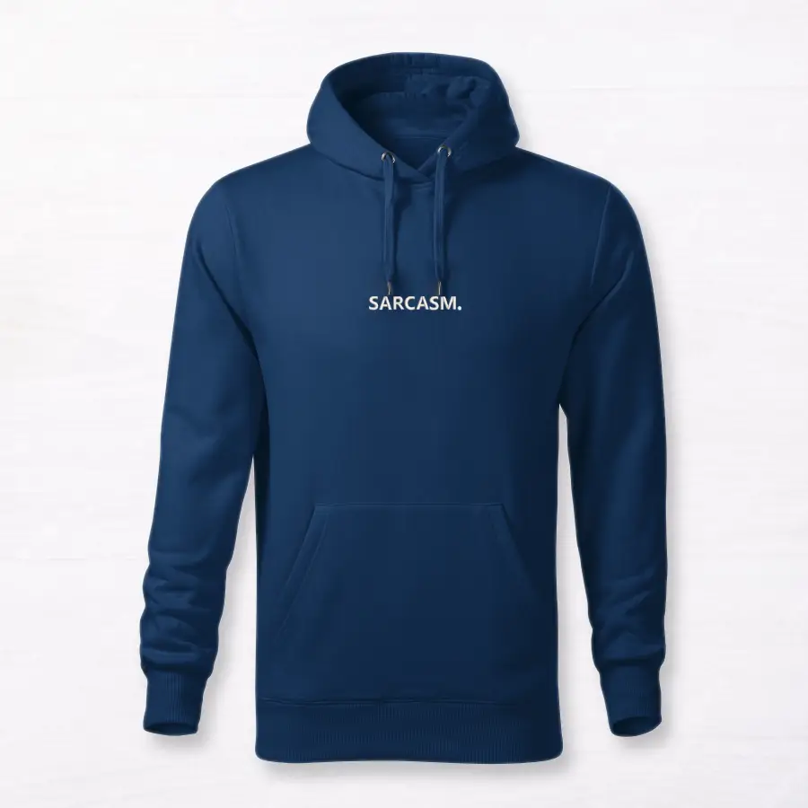 Niebieska Bluza Basic z Kapturem